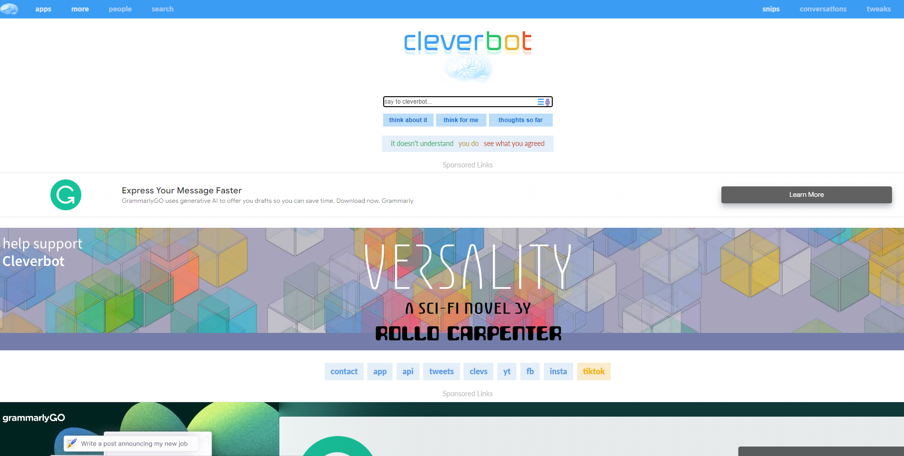 Cleverbot chatbot AI sztuczna inteligencja